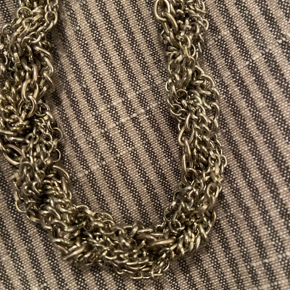 Silver metal necklace